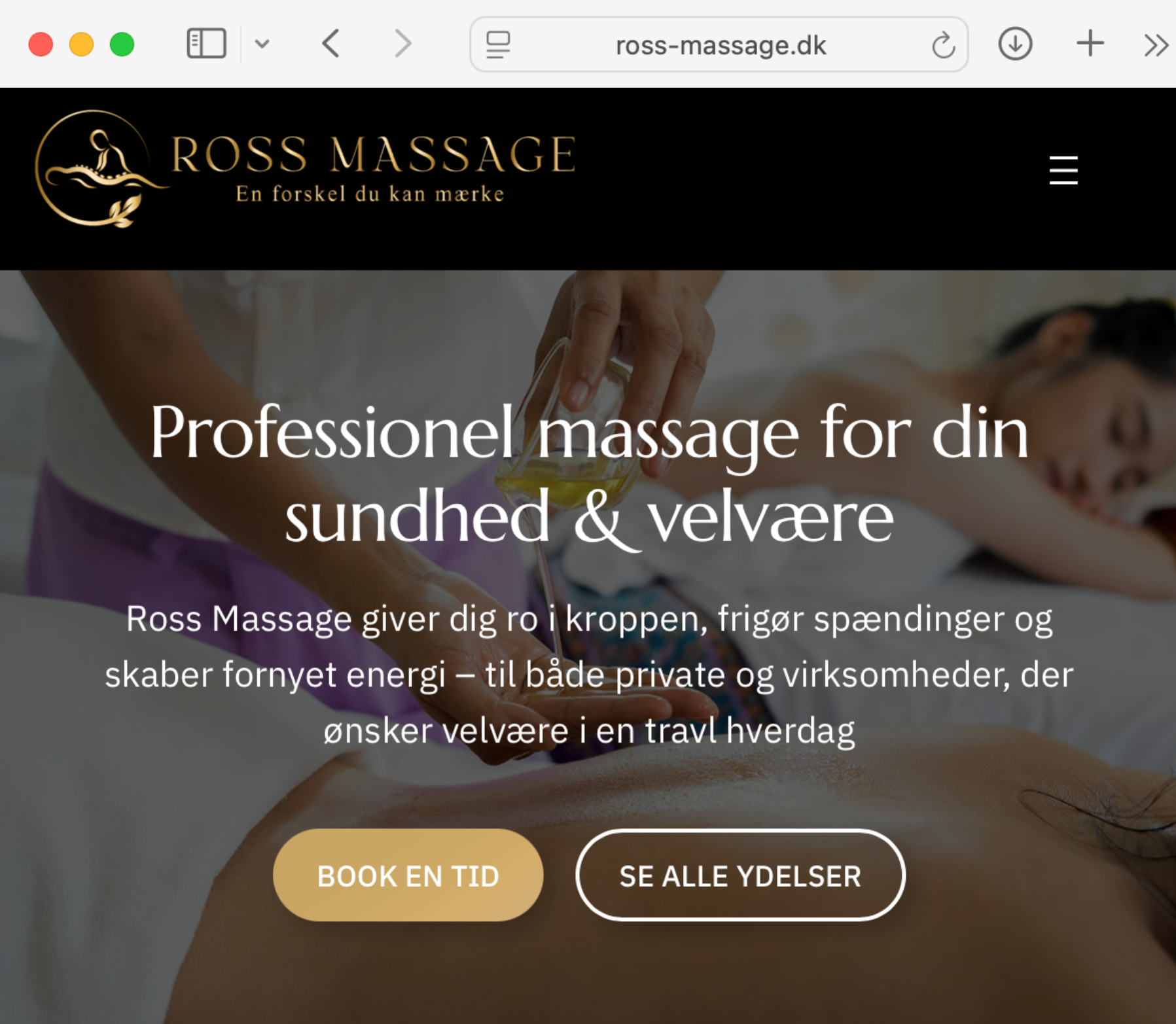Tidligere opgave fra Ross Massage