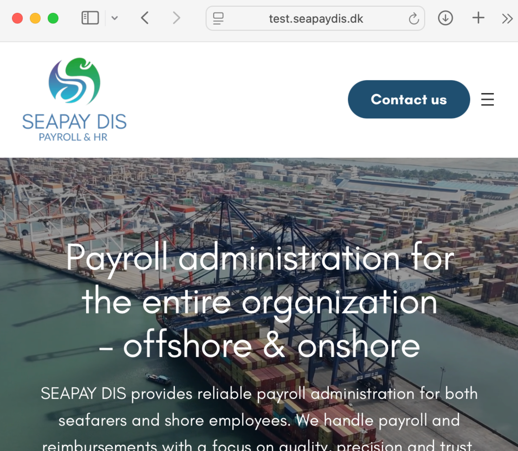 Tidligere opgave fra SEAPAY DIS
